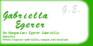 gabriella egerer business card